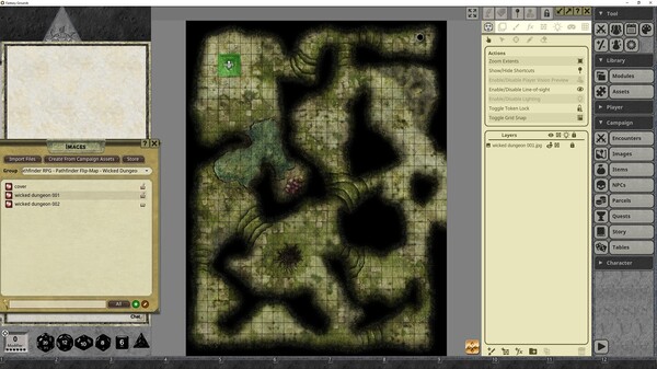 Fantasy Grounds - Pathfinder RPG - Pathfinder Flip-Mat: Wicked Dungeon