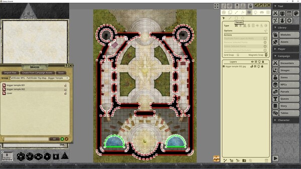 Fantasy Grounds - Pathfinder RPG - Pathfinder Flip-Mat: Bigger Temple
