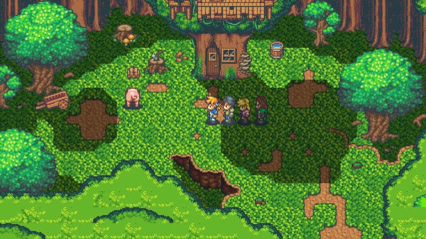 Screenshot of Seed of Pandora: Legend of the Gaia Tree gameplay showing in-action mechanics