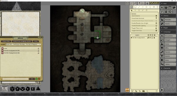 Fantasy Grounds - Pathfinder RPG - Pathfinder Flip-Mat: The Fall of Plaguestone