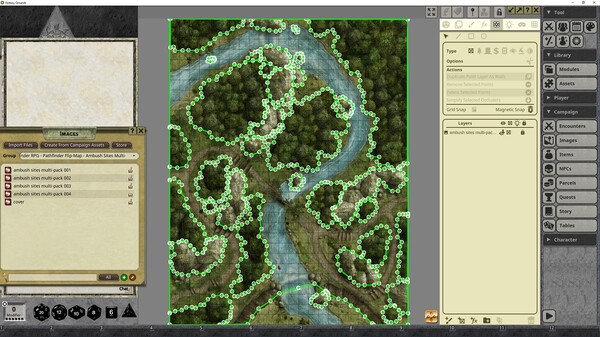 Fantasy Grounds - Pathfinder RPG - Pathfinder Flip-Mat: Ambush Sites Multi-Pack