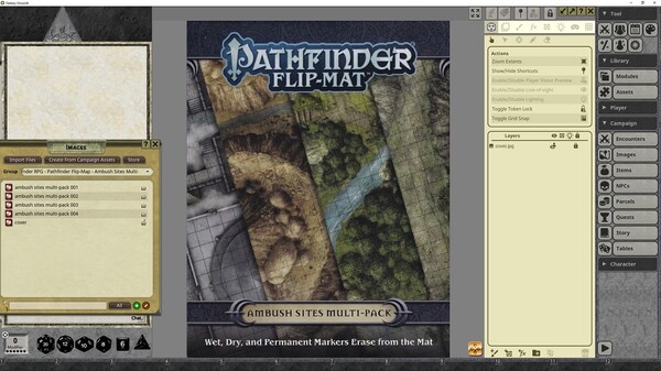 Fantasy Grounds - Pathfinder RPG - Pathfinder Flip-Mat: Ambush Sites Multi-Pack