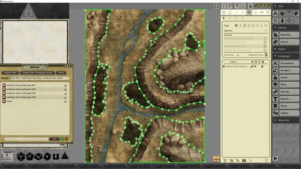 Fantasy Grounds - Pathfinder RPG - Pathfinder Flip-Mat: Ambush Sites Multi-Pack