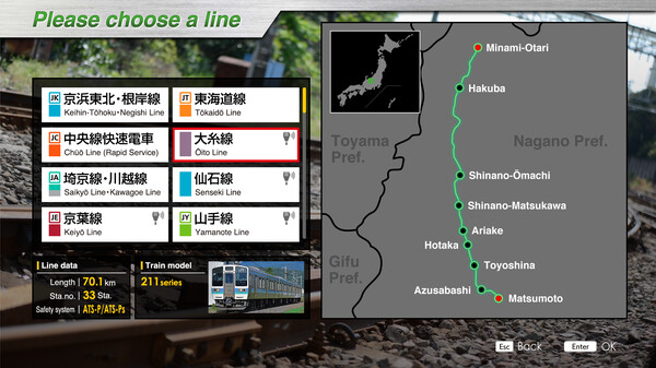 JR EAST Train Simulator: Oito Line (Matsumoto to Minami-Otari) 211 series