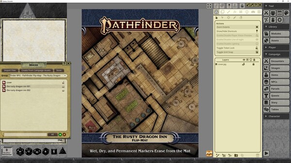 Fantasy Grounds - Pathfinder RPG - Pathfinder Flip-Mat: The Rusty Dragon Inn