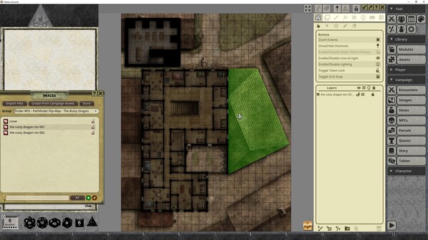 Fantasy Grounds - Pathfinder RPG - Pathfinder Flip-Mat: The Rusty Dragon Inn