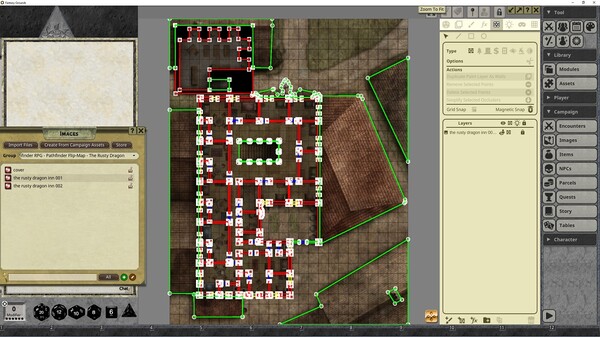 Fantasy Grounds - Pathfinder RPG - Pathfinder Flip-Mat: The Rusty Dragon Inn