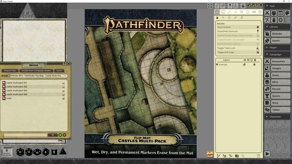 Fantasy Grounds - Pathfinder RPG - Pathfinder Flip-Mat: Castle Multi-Pack