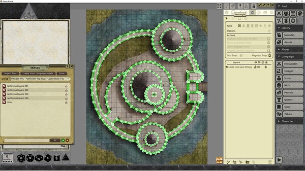 Fantasy Grounds - Pathfinder RPG - Pathfinder Flip-Mat: Castle Multi-Pack