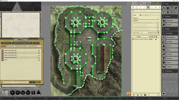Fantasy Grounds - Pathfinder RPG - Pathfinder Flip-Mat: Castle Multi-Pack