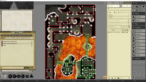 Fantasy Grounds - Pathfinder RPG - Pathfinder Flip-Mat: Bigger Ancient Dungeon