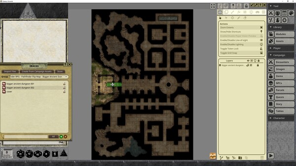 Fantasy Grounds - Pathfinder RPG - Pathfinder Flip-Mat: Bigger Ancient Dungeon