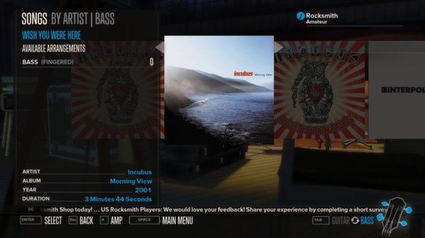 Rocksmith - Incubus - Wish You Were Here