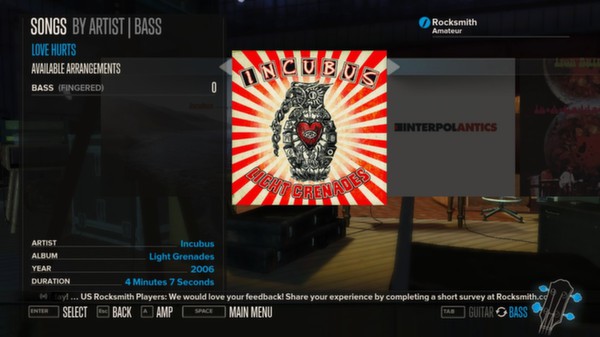 Rocksmith - Incubus - Love Hurts