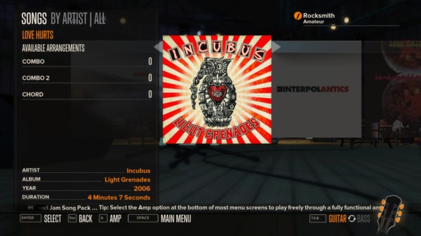 Rocksmith - Incubus - Love Hurts