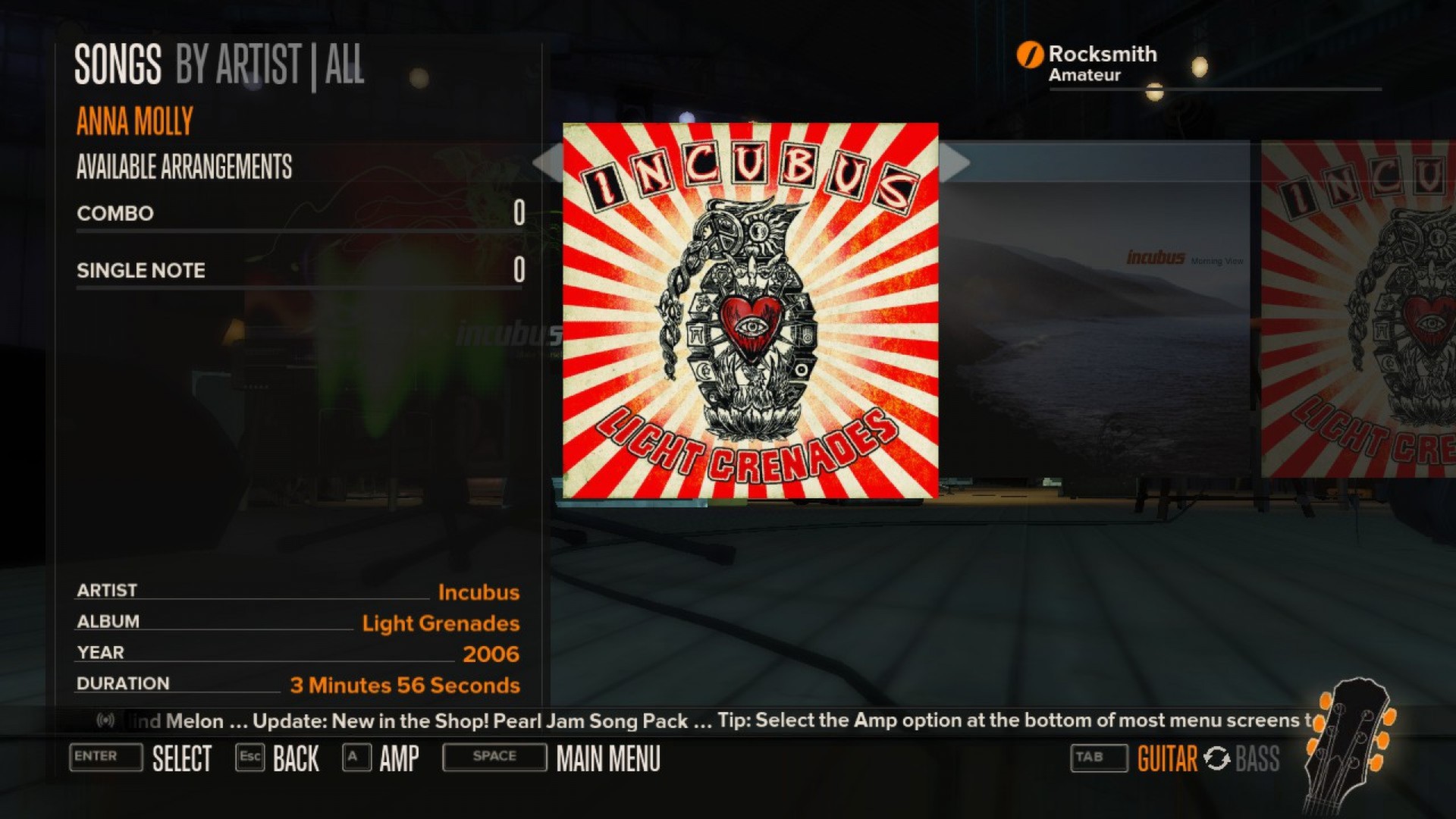 Rocksmith - Incubus - Anna Molly Featured Screenshot #1