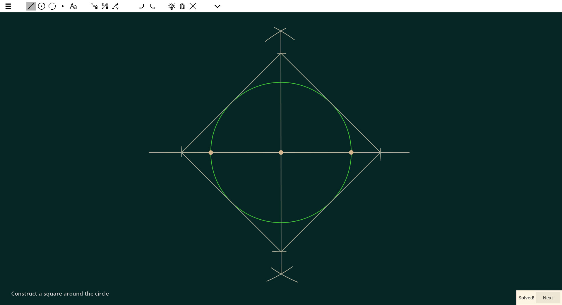 #3. Ecocoru : Euclidean Constructions -- Compass & Ruler (Steam) 由: Sergey Krasnikov