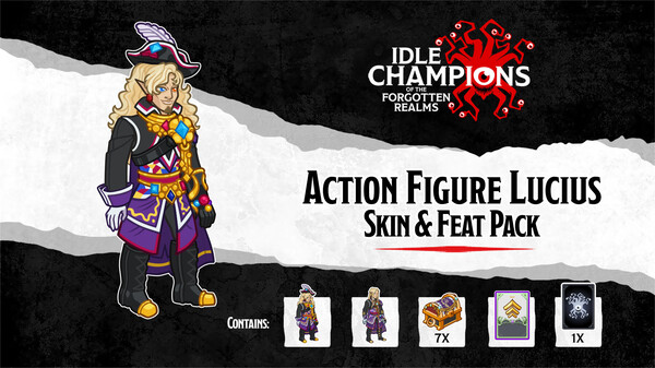 Idle Champions - Action Figure Lucius Skin & Feat Pack