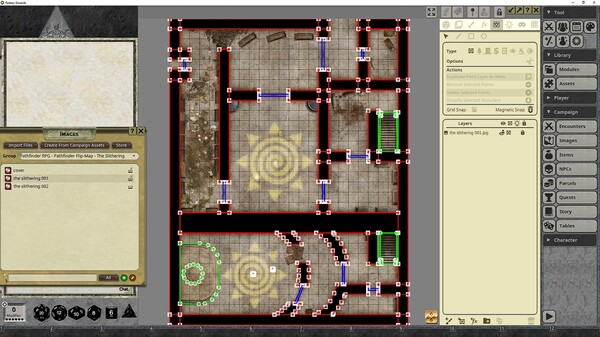 Fantasy Grounds - Pathfinder RPG - Pathfinder Flip-Mat: The Slithering
