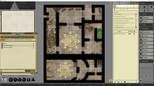 Fantasy Grounds - Pathfinder RPG - Pathfinder Flip-Mat: The Slithering