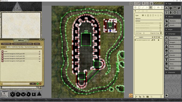 Fantasy Grounds - Pathfinder RPG - Pathfinder Flip-Mat: Haunted Dungeon Multi-Pack