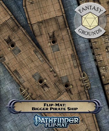 Fantasy Grounds - Pathfinder RPG - Pathfinder Flip-Mat: Bigger Pirate Ship