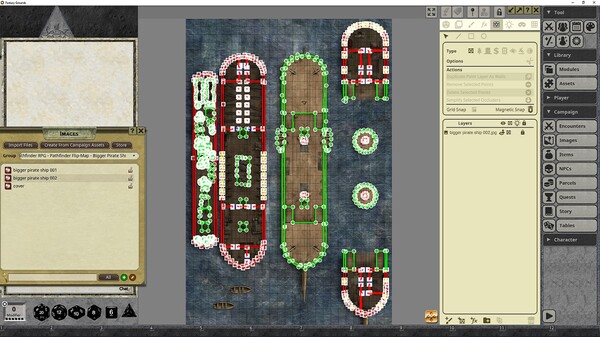 Fantasy Grounds - Pathfinder RPG - Pathfinder Flip-Mat: Bigger Pirate Ship