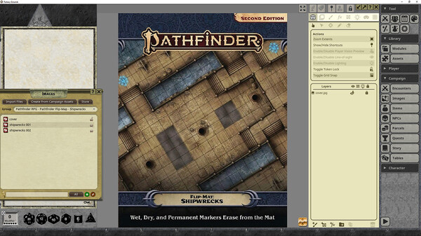 Fantasy Grounds - Pathfinder RPG - Pathfinder Flip-Mat: Shipwrecks
