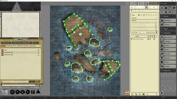 Fantasy Grounds - Pathfinder RPG - Pathfinder Flip-Mat: Shipwrecks
