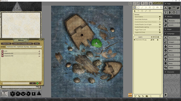Fantasy Grounds - Pathfinder RPG - Pathfinder Flip-Mat: Shipwrecks