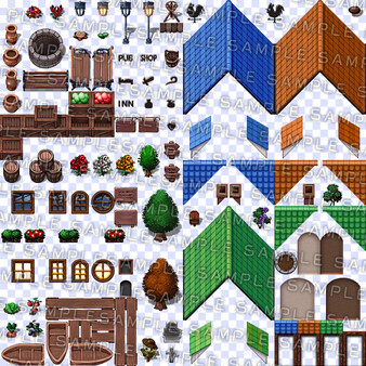 RPG Maker MV - Krachware Fantasy Town Exterior Tileset screenshot 8