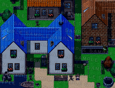 RPG Maker MZ - Krachware Fantasy Town Exterior Tileset