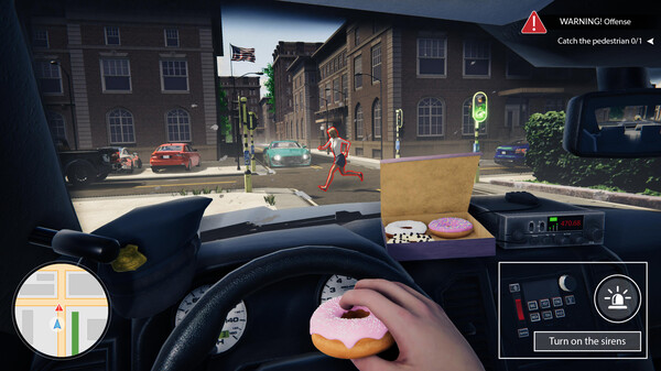 Screenshot of Cop City gameplay showing in-action mechanics