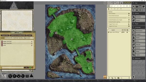 Fantasy Grounds - Pathfinder RPG - Pathfinder Flip-Mat: Bigger Island