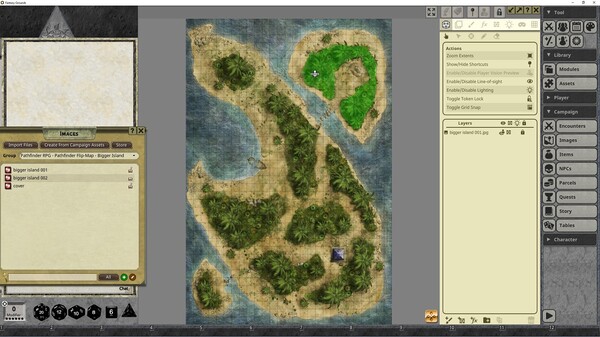 Fantasy Grounds - Pathfinder RPG - Pathfinder Flip-Mat: Bigger Island