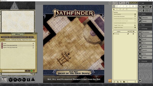 Fantasy Grounds - Pathfinder RPG - Pathfinder Flip-Mat: Night of the Gray Death