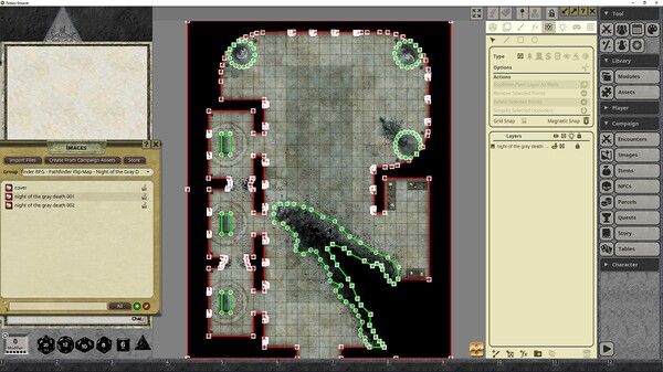 Fantasy Grounds - Pathfinder RPG - Pathfinder Flip-Mat: Night of the Gray Death
