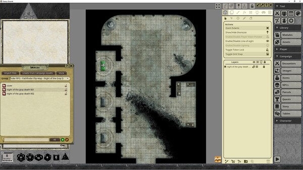 Fantasy Grounds - Pathfinder RPG - Pathfinder Flip-Mat: Night of the Gray Death