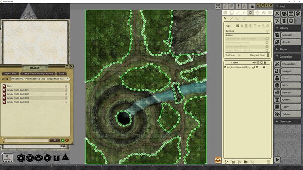 Fantasy Grounds - Pathfinder RPG - Pathfinder Flip-Mat: Jungle Multi-Pack