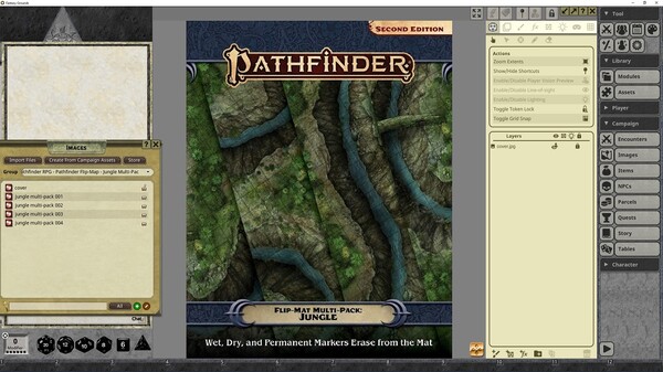 Fantasy Grounds - Pathfinder RPG - Pathfinder Flip-Mat: Jungle Multi-Pack