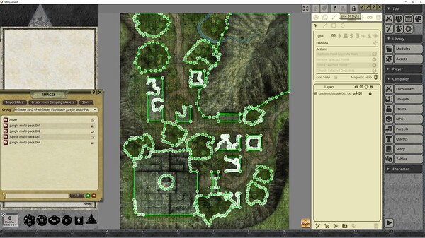 Fantasy Grounds - Pathfinder RPG - Pathfinder Flip-Mat: Jungle Multi-Pack