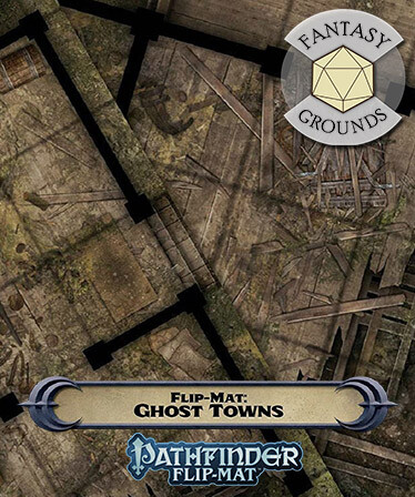 Fantasy Grounds - Pathfinder RPG - Pathfinder Flip-Mat: Ghost Towns