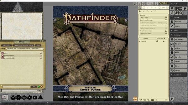 Fantasy Grounds - Pathfinder RPG - Pathfinder Flip-Mat: Ghost Towns