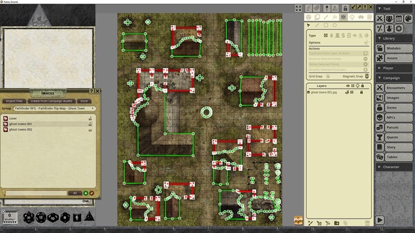 Fantasy Grounds - Pathfinder RPG - Pathfinder Flip-Mat: Ghost Towns