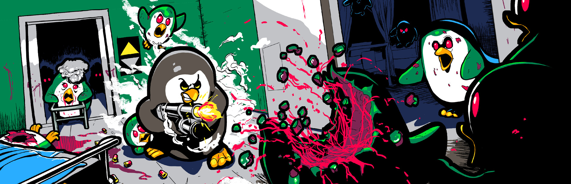 Penguin with a Pumpgun