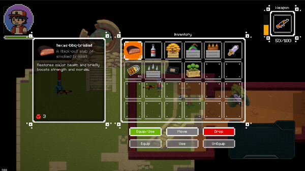 Screenshot of RareIcon gameplay showing in-action mechanics