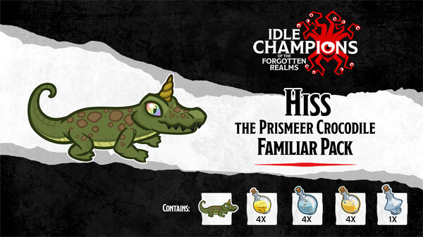 Idle Champions - Hiss the Prismeer Crocodile Familiar Pack
