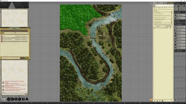 Fantasy Grounds - Pathfinder RPG - Pathfinder Flip-Mat: Enormous Forest