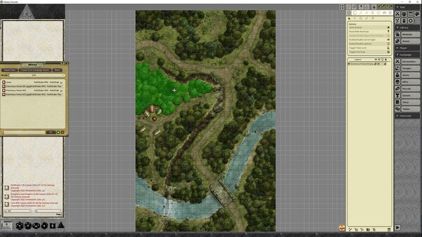 Fantasy Grounds - Pathfinder RPG - Pathfinder Flip-Mat: Enormous Forest