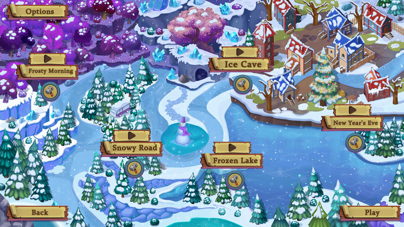 screenshot of Adventure Mosaics. Winter Holidays 7